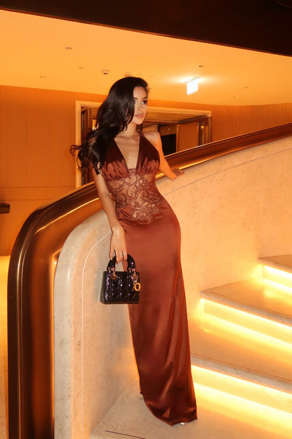 ESMERALDA DRESS - BROWN
