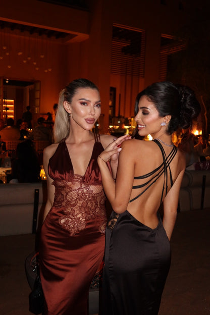 ESMERALDA DRESS - BROWN