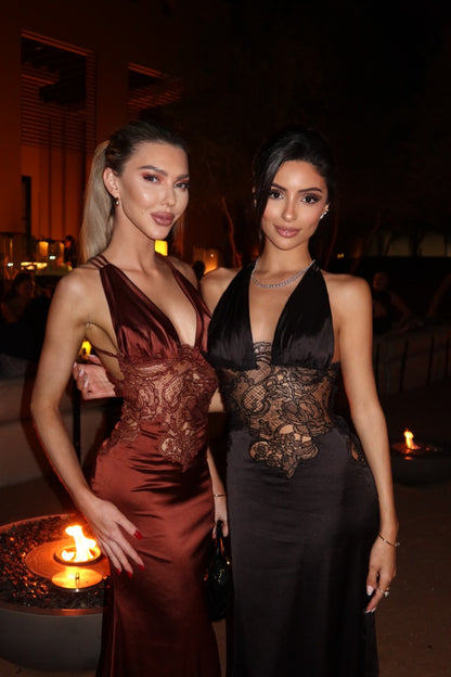 ESMERALDA DRESS - BROWN