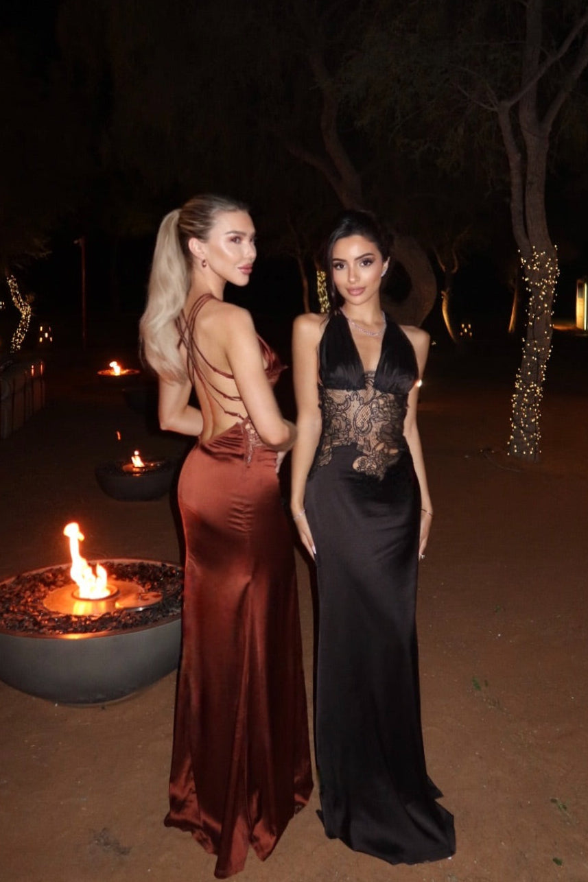 ESMERALDA DRESS - BROWN