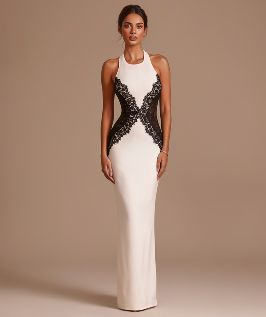 Thea open back lace maxi dress by Éna The Label