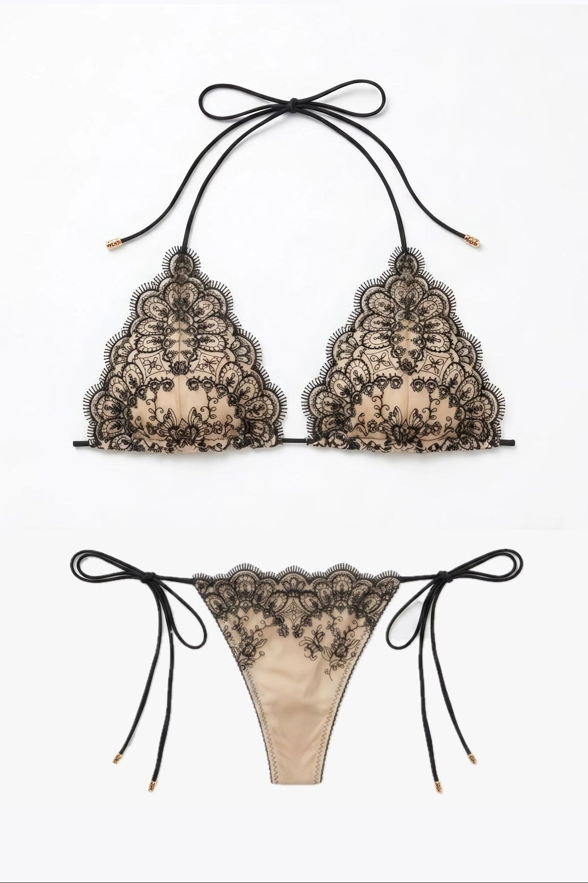 Noir bikini set – top and bottom