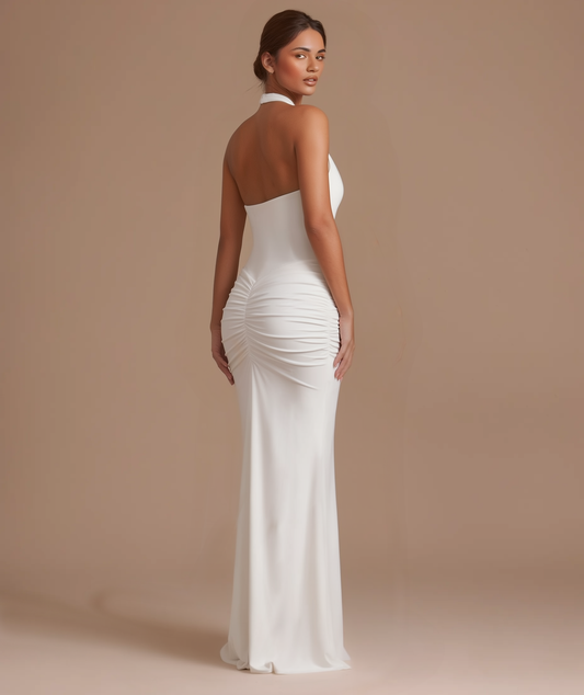 Kiara plunge halter maxi dress by Éna The Label – view 3