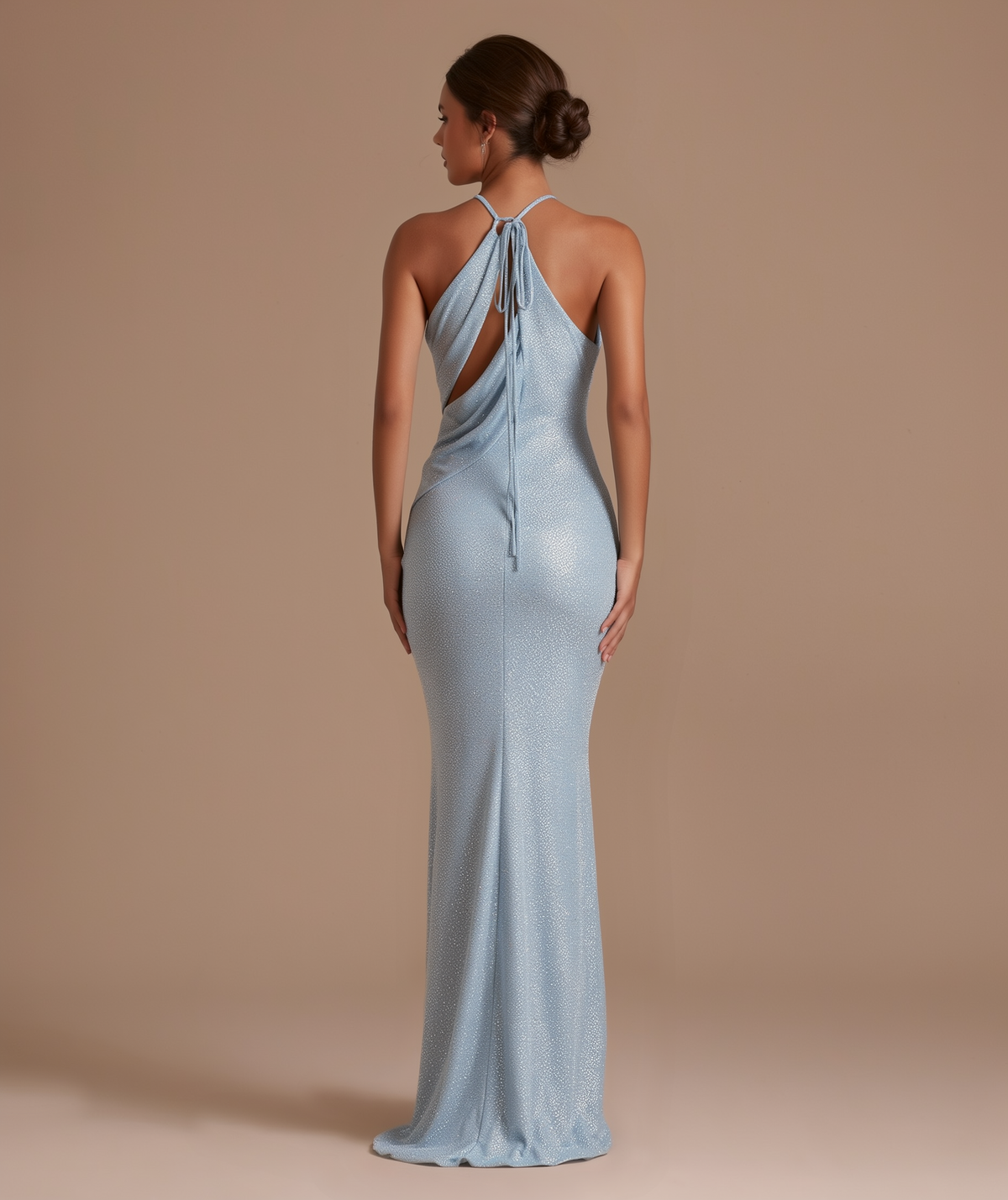 Aria shimmer halter maxi dress by Éna The Label – view 3
