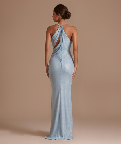 Aria shimmer halter maxi dress by Éna The Label – view 3