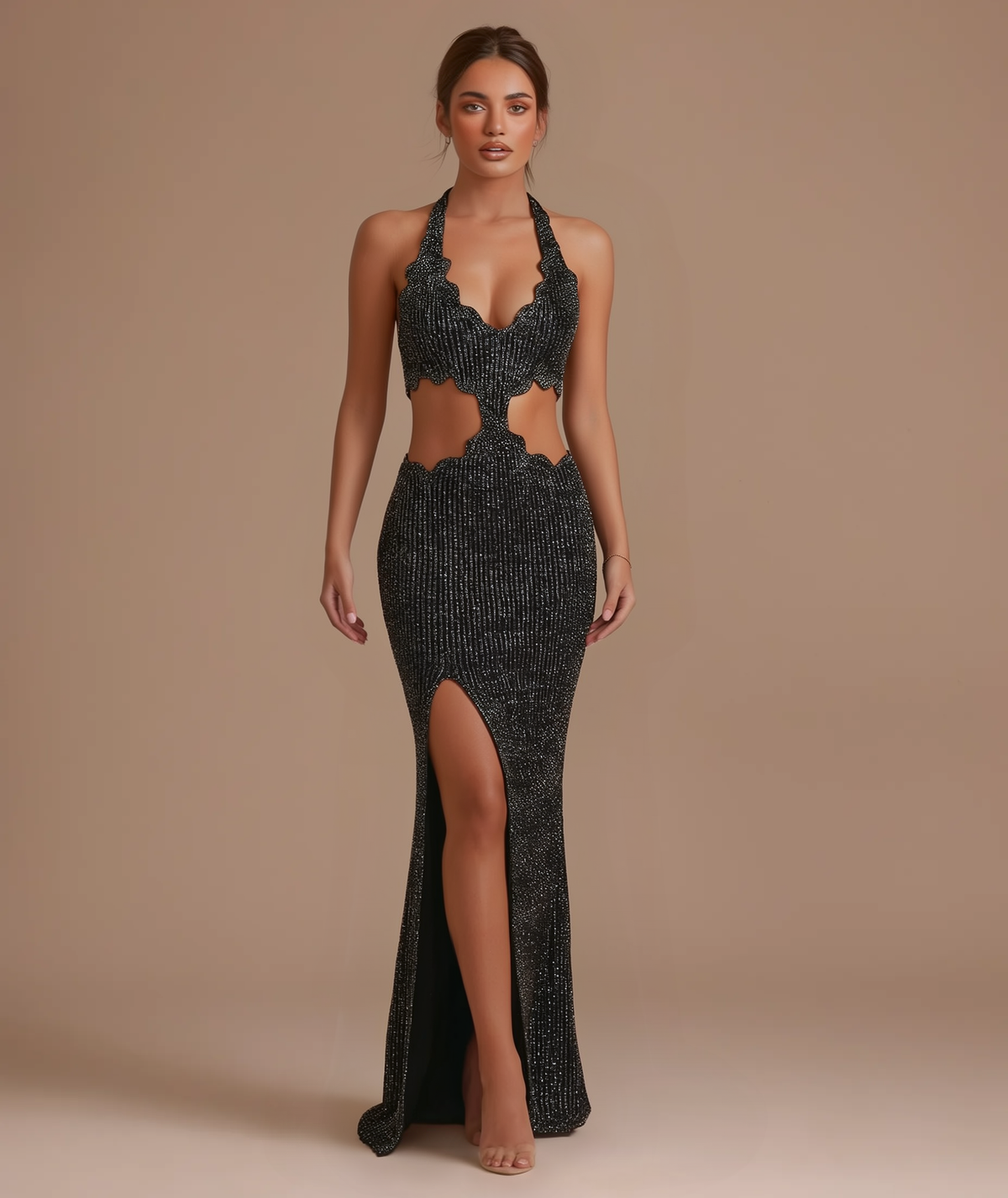 Selene crochet halter maxi dress by Éna The Label – view 2