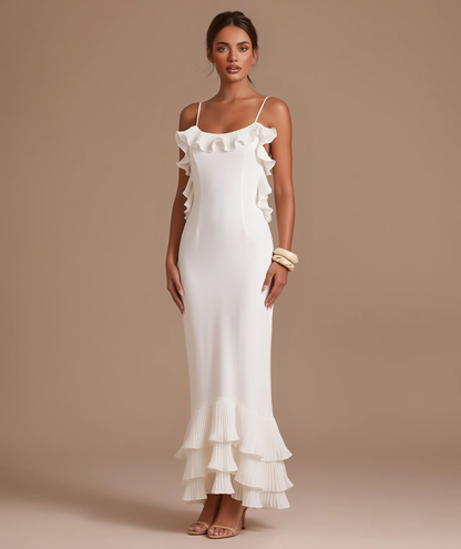 Amal ruffle open back dress by Éna The Label – view 4