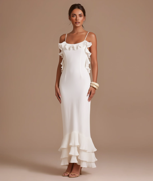 Amal ruffle open back dress by Éna The Label – view 4