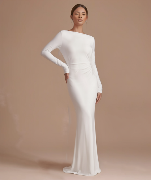 Bianca ivory open back maxi dress by Éna The Label – view 3