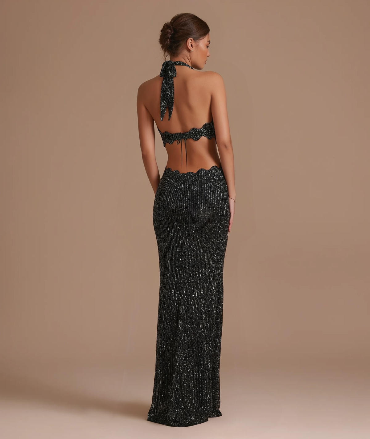 Selene crochet halter maxi dress by Éna The Label – view 4