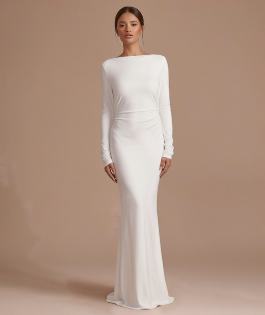 Bianca ivory open back maxi dress by Éna The Label – view 2
