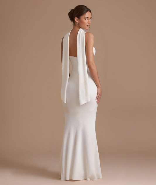 Amara knit maxi dress with scarf by Éna The Label – view 3