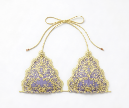 Lilac Lace Bikini Top